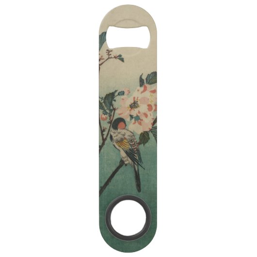 Bird and Blossom Illustration Art Monogram Speed Flessenopener (Achterkant)