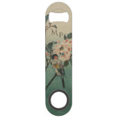 Bird and Blossom Illustration Art Monogram Speed Flessenopener (Voorkant)
