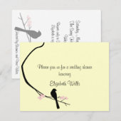 Bird and Blossom Invitation - Small Kaart (Voorkant / Achterkant)