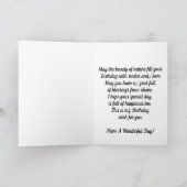 Bird and Blossoms Verjaardag Wenskaart Kaart (Binnen)