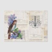 Bird and Chandelier  French Tissue Paper Tissuepapier (Voorkant)