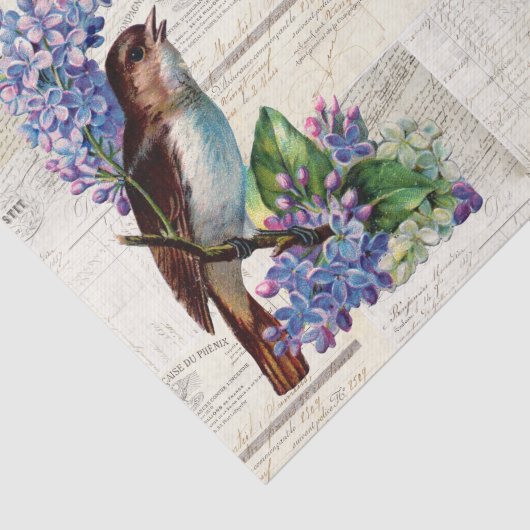 Bird and Chandelier  French Tissue Paper Tissuepapier (Detail)