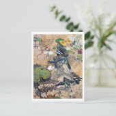 Bird and Dragonfly, Bruno Liljefors Briefkaart (Staand voorkant)