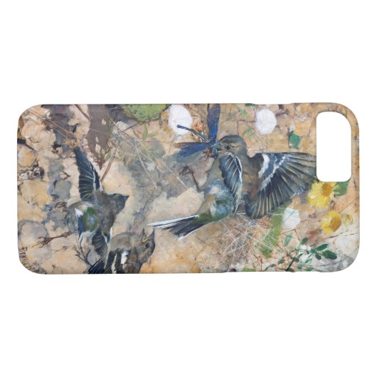 Bird and Dragonfly, Bruno Liljefors Case-Mate iPhone Case (Achterkant (Horizontaal))