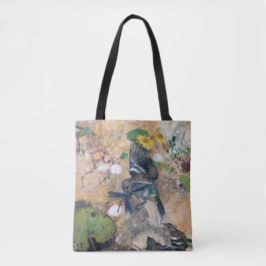 Bird and Dragonfly, Bruno Liljefors Tote Bag (Voorkant)
