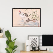 Bird and Flower Album, Wading Cranes  art Poster (Thuiskantoor)