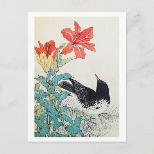 Bird and Lily, Imao Keinen Briefkaart (Voorkant)