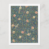 Bird and Pomegranate Wallpaper Design, bedrukt met Briefkaart (Voorkant)
