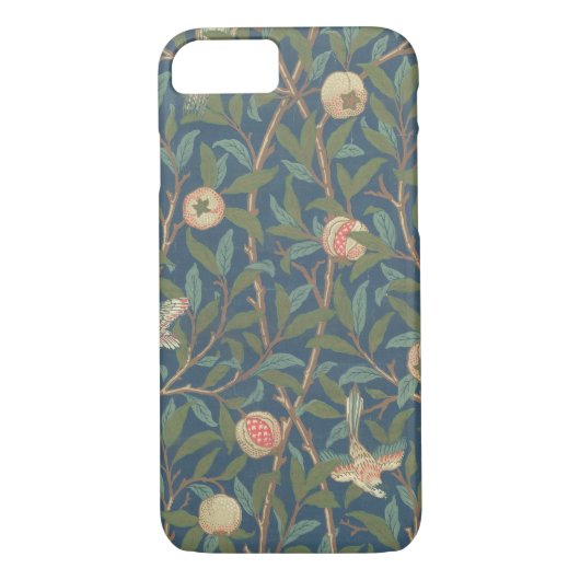 Bird and Pomegranate Wallpaper Design, bedrukt met Case-Mate iPhone Case (Achterkant)
