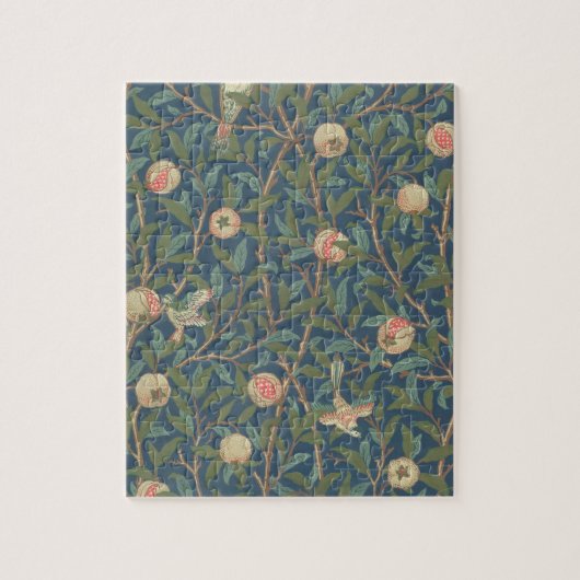 Bird and Pomegranate Wallpaper Design, bedrukt met Legpuzzel (Verticaal)