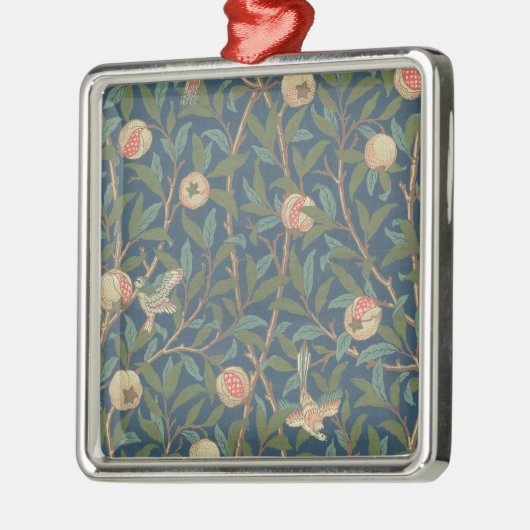 Bird and Pomegranate Wallpaper Design, bedrukt met Metalen Ornament (Links)
