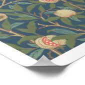 Bird and Pomegranate Wallpaper Design, bedrukt met Poster (Hoek)