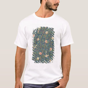 Bird and Pomegranate Wallpaper Design, bedrukt met T-shirt