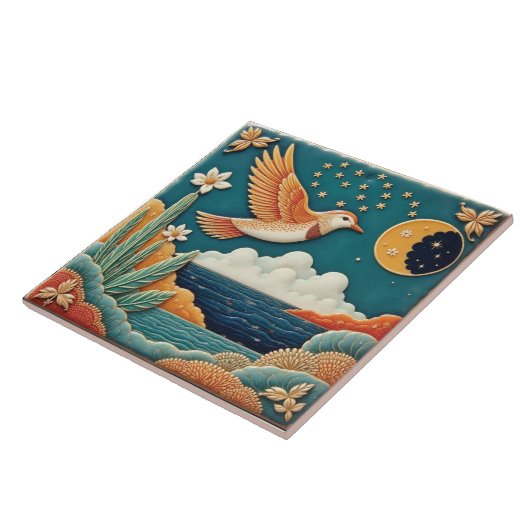 Bird and the Crescent Guide Tegeltje (Zijkant)