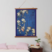 Bird and Weeping Cherry Tree, Hokusai Hangend Wandkleed (Slaapkamer)