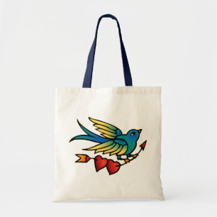 Bird Arrow en Hearts Tote Bag