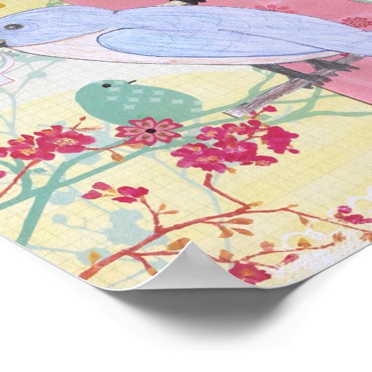 Bird Art Collage Poster (Hoek)