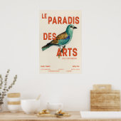 Bird Art Exhibition Poster Abstract Impressionism (Keuken)