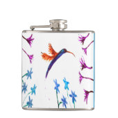 Bird Art Floral Hummingbird Heupfles (Voorkant)