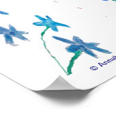 Bird Art Floral Hummingbird Poster (Hoek)