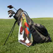 Bird Art Golfhanddoek (Groen)