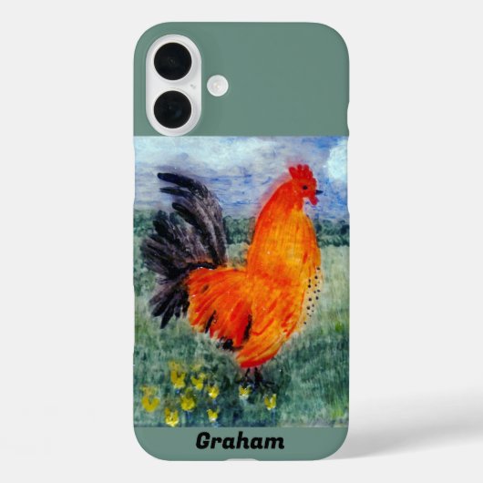 Bird Art Haan Kip gepersonaliseerd Case-Mate iPhone Case (Achterkant)