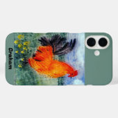 Bird Art Haan Kip gepersonaliseerd Case-Mate iPhone Case (Achterkant (horizontaal))