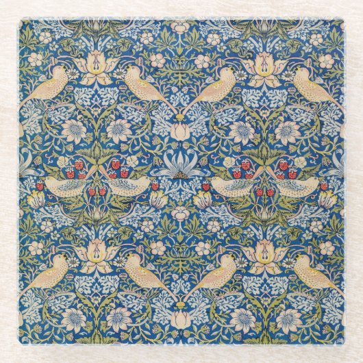 Bird Art Nouveau Design Glazen Onderzetter (Voorkant)