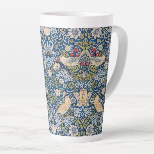 Bird Art Nouveau Design Latte Mok (Rechterhoek)