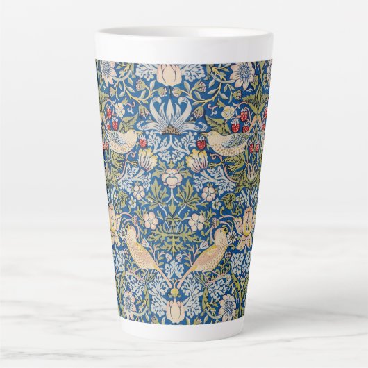Bird Art Nouveau Design Latte Mok (Voorkant)