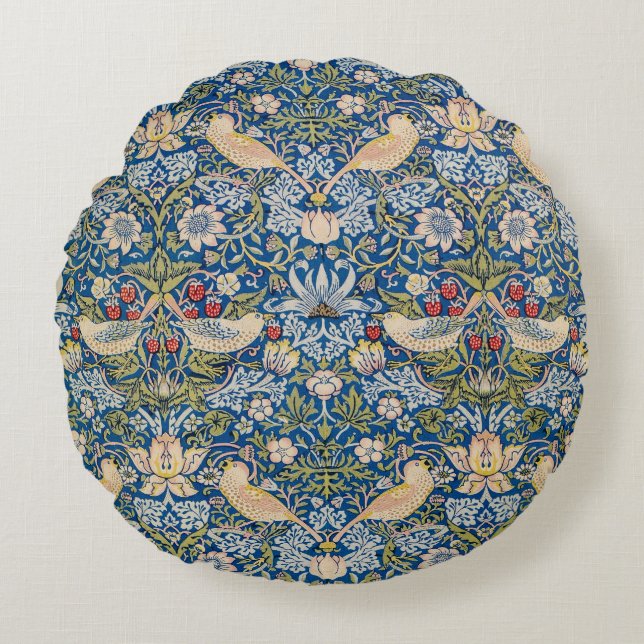 Bird Art Nouveau Design Rond Kussen (Voorkant)