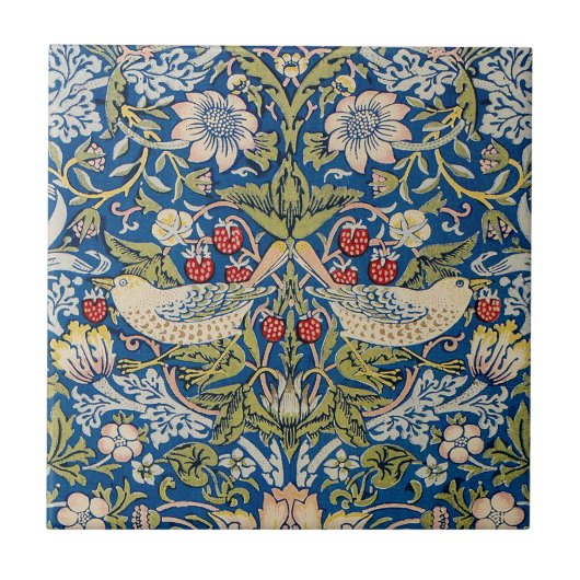 Bird Art Nouveau Design Tegeltje (Voorkant)