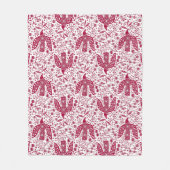 Bird Art Red Fleece Deken (Voorkant)