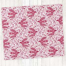 Bird Art Red Fleece Deken