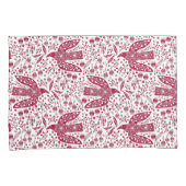 Bird Art Red Kussensloop (Voorkant-Rechts)