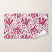 Bird Art Red White Bad Handdoek (Handdoek)