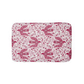Bird Art Red White Badmat (Voorkant)