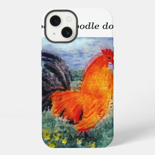 Bird Art Rooster Chicken Funny iPhone Hoesje (Achterkant)
