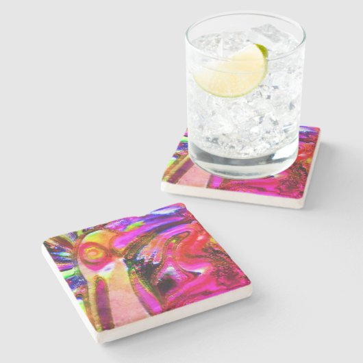 Bird Art Stenen Onderzetter (Zijkant)