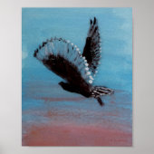 Bird Art Sunrise Owl Flying Poster (Voorkant)