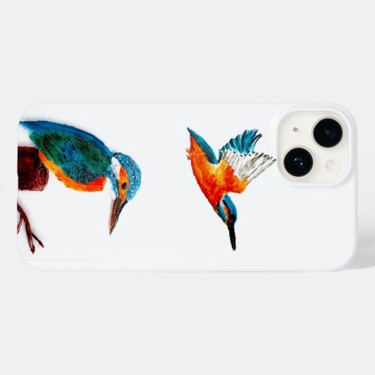 BIrd Art Two Kingfishers Case-Mate iPhone Case (Achterkant (horizontaal))