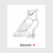 Bird Art Woodland Cute Owl Sticker (Vel)