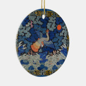 Bird Artwork Crested chinese borduurwerk Keramisch Ornament (Rechts)