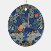 Bird Artwork Crested chinese borduurwerk Keramisch Ornament (Links)