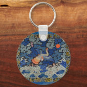 Bird Artwork Crested chinese borduurwerk Sleutelhanger (Voorkant)