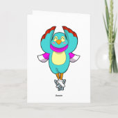 Bird at Ice skating with Ice skates.PNG Kaart (Achterkant)