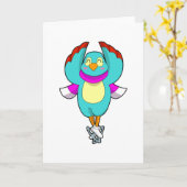 Bird at Ice skating with Ice skates.PNG Kaart (Gele Bloem)