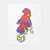 Bird at Volleyball Sports Fleece Deken (Voorkant)