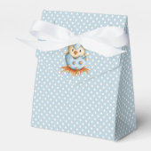 Bird Baby shower Blue Polka Dot Bedankdoosjes (Voorkant Zijde)