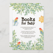 Bird Baby shower Book Request Enclosure Card Kaart (Voorkant / Achterkant)